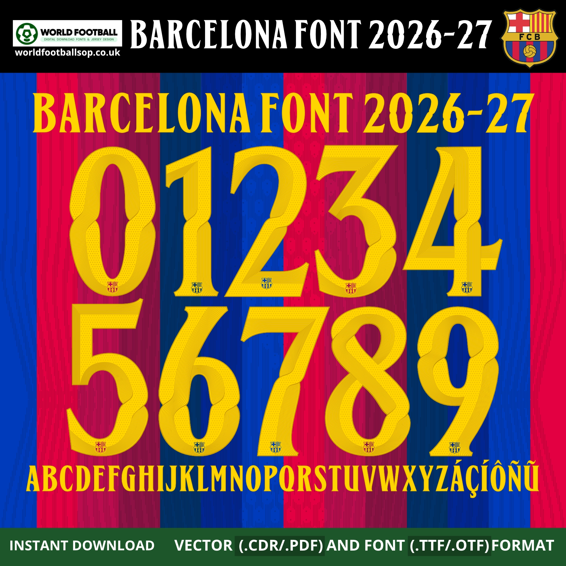 Barcelona Font UCL 2026-27 | TTF, OTF & Vector (CDR, PDF)