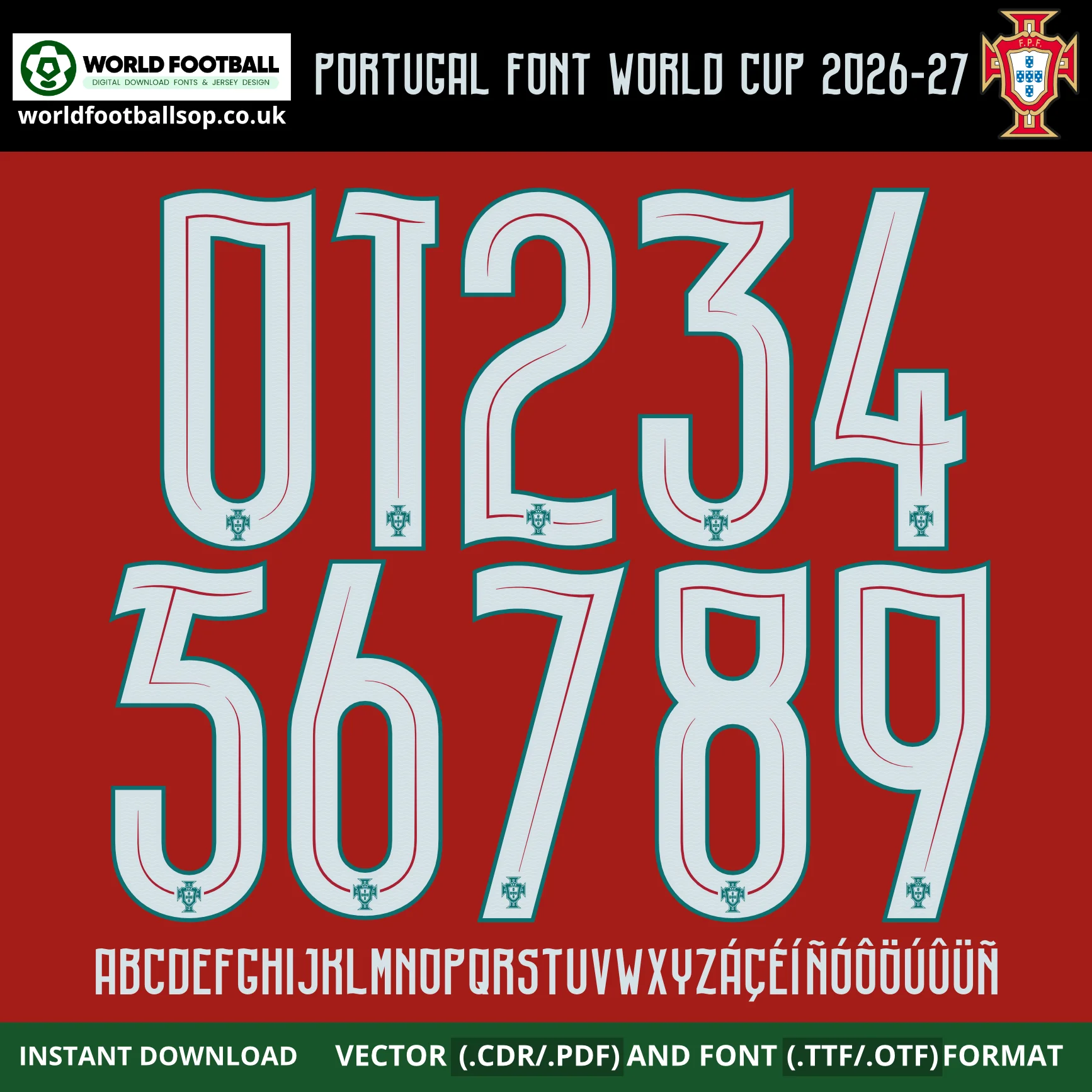 Portugal 2026 World Cup Font | TTF, OTF, Vector Files