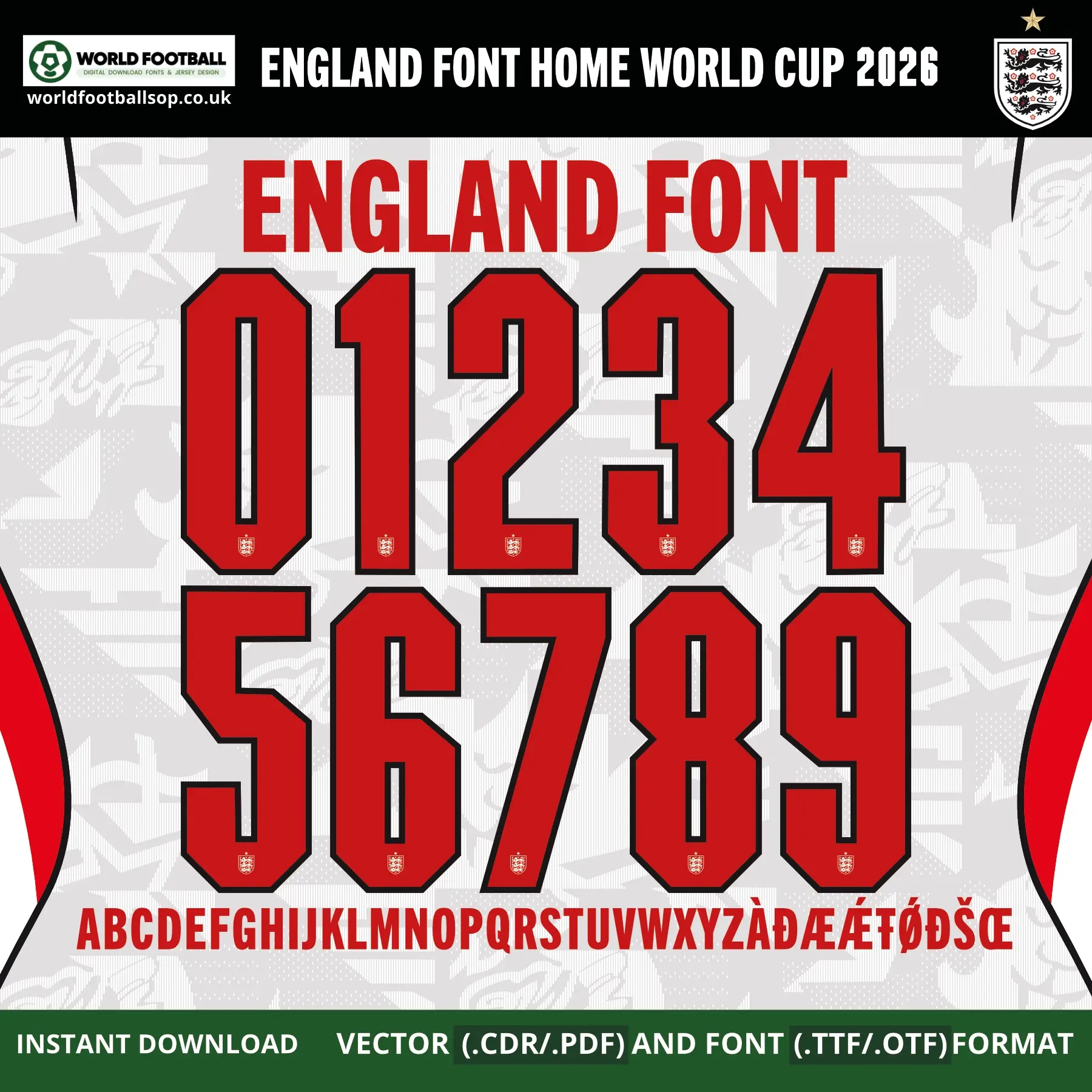 England Font Home World Cup 2026 | TTF, OTF & Vector (CDR, PDF)