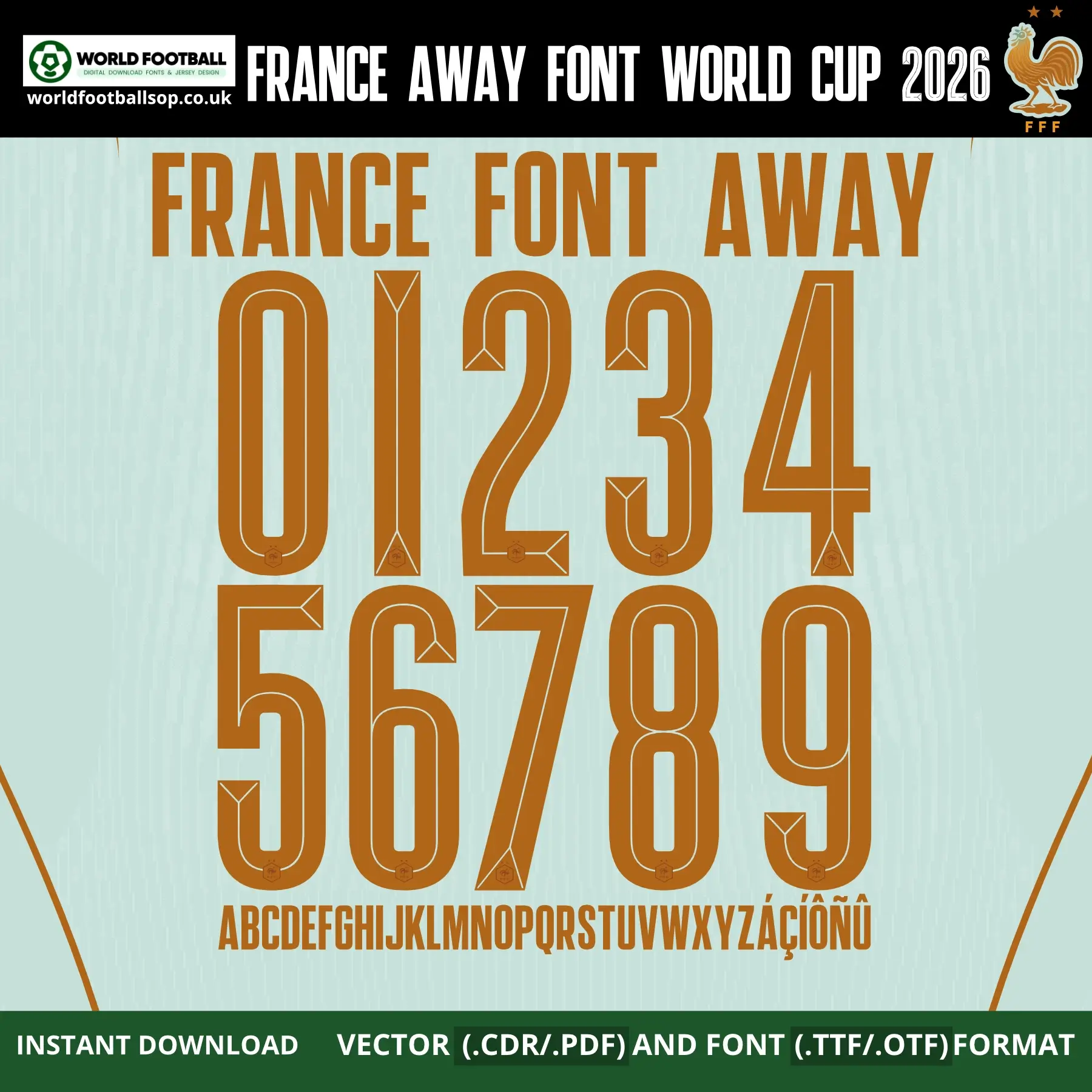 France Away Font World Cup 2026 | TTF, OTF & Vector (CDR, PDF)