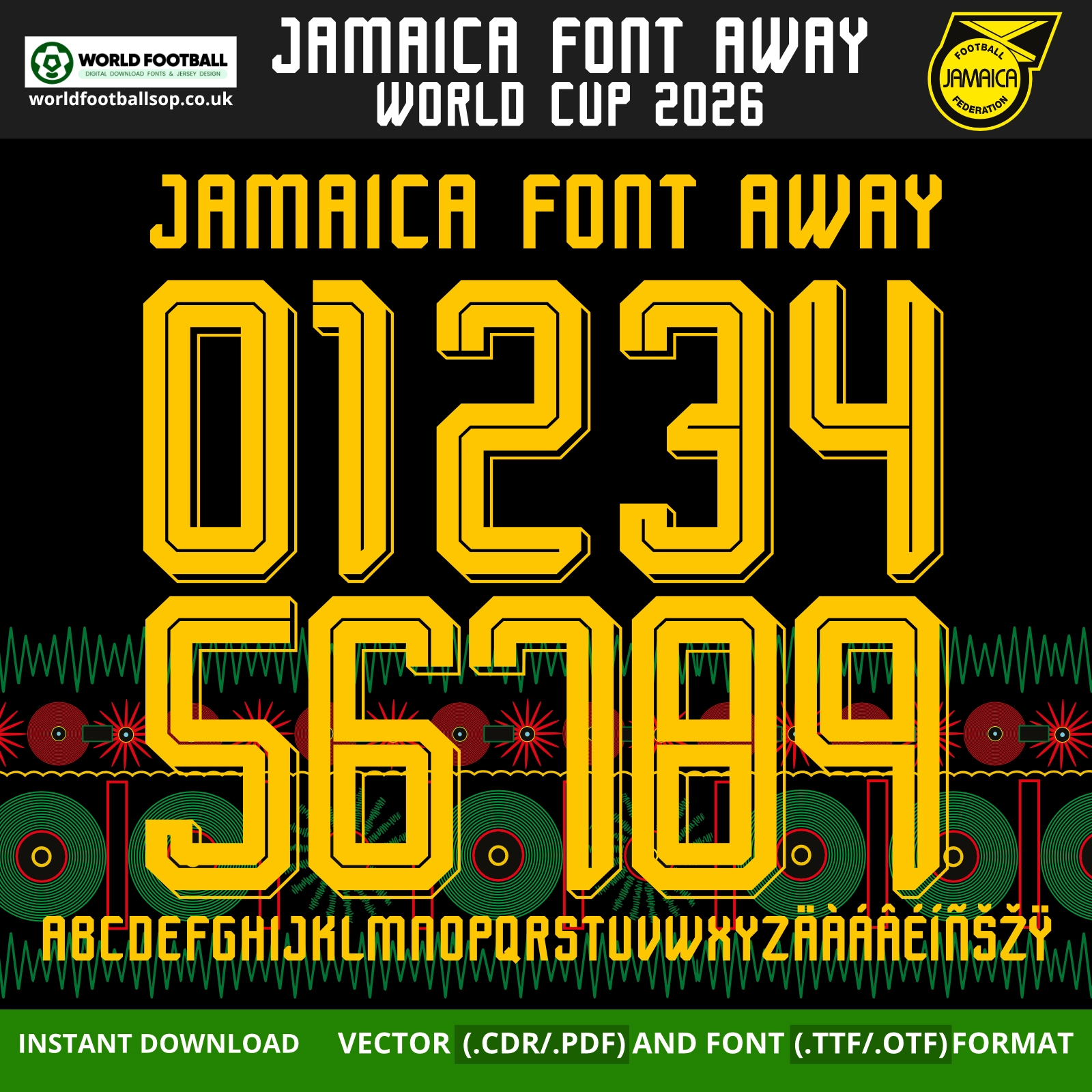 Jamaica Font Away World Cup 2026 | TTF, OTF & Vector (CDR, PDF)