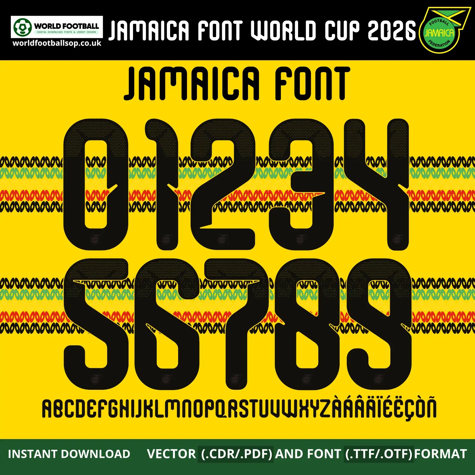 Jamaica Font World Cup 2026 | TTF, OTF & Vector (CDR, PDF)