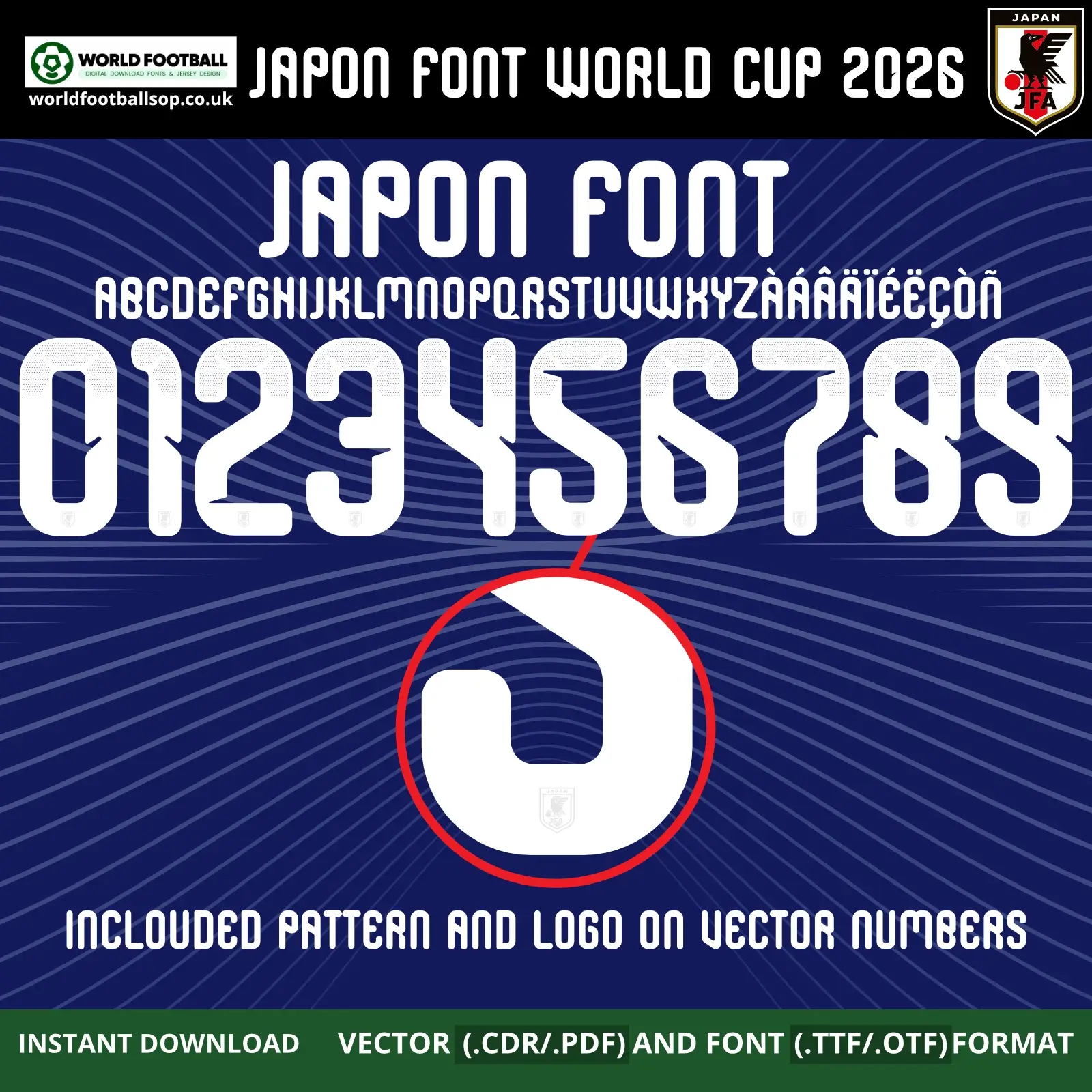 Japan Font World Cup 2026 | TTF, OTF & Vector (CDR, PDF)