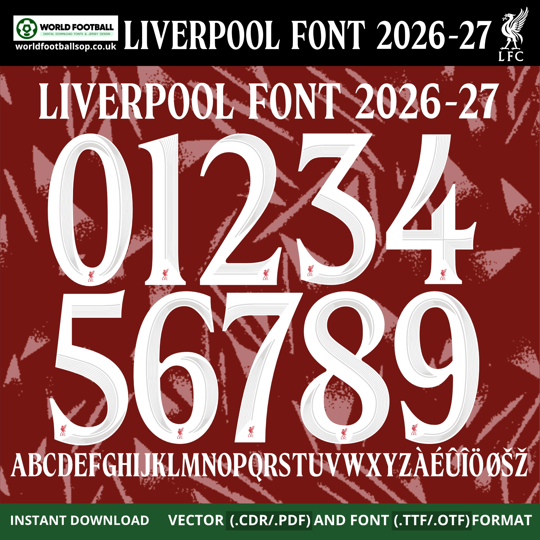 Liverpool Font UCL 2026-27 | TTF, OTF & Vector (CDR, PDF)