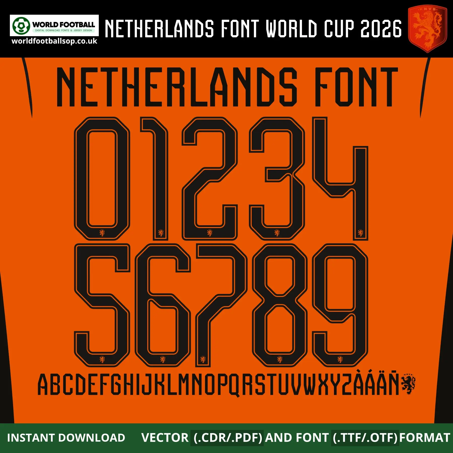Netherlands Font World Cup 2026 | TTF, OTF & Vector (CDR, PDF)