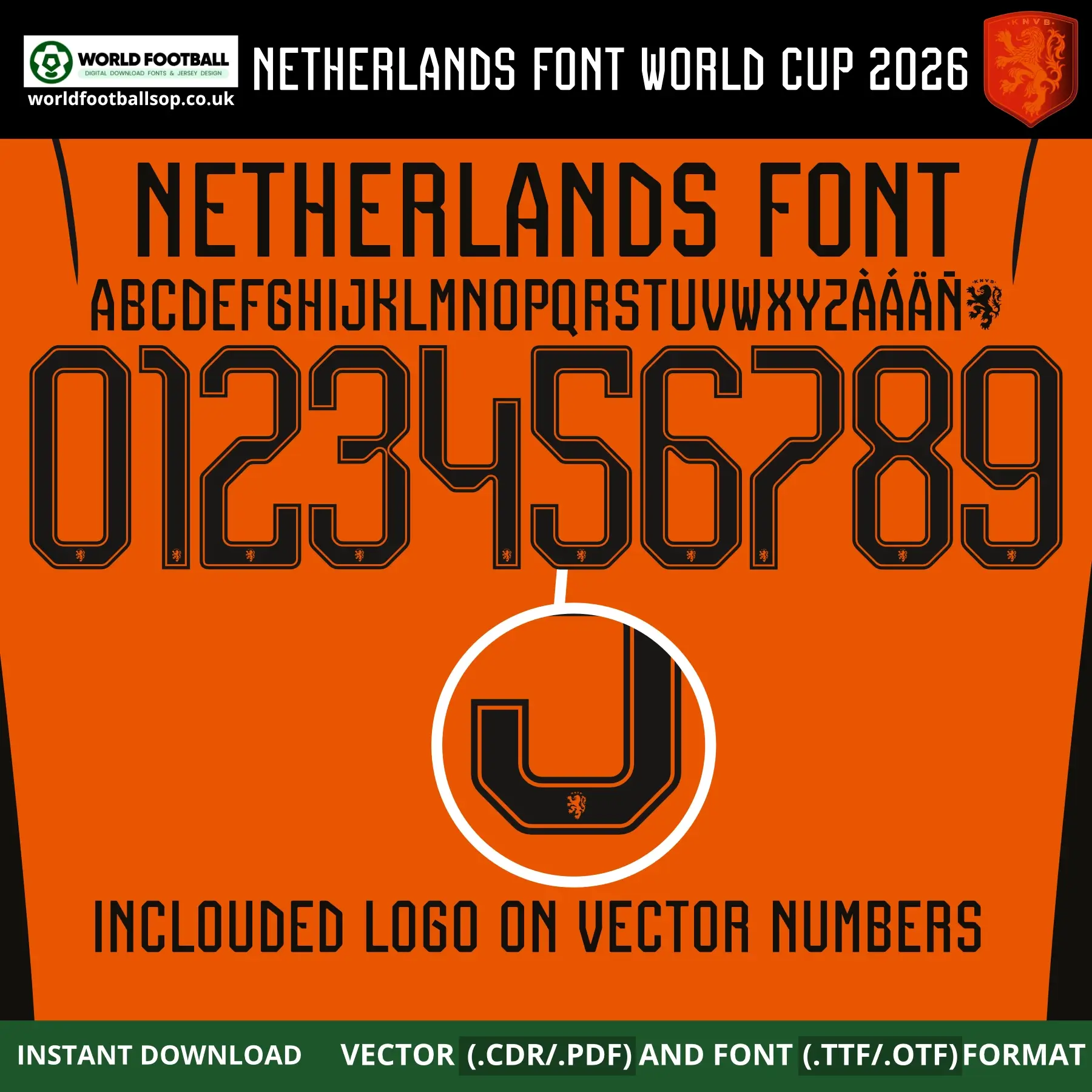 Netherlands Font World Cup 2026 | TTF, OTF & Vector (CDR, PDF)
