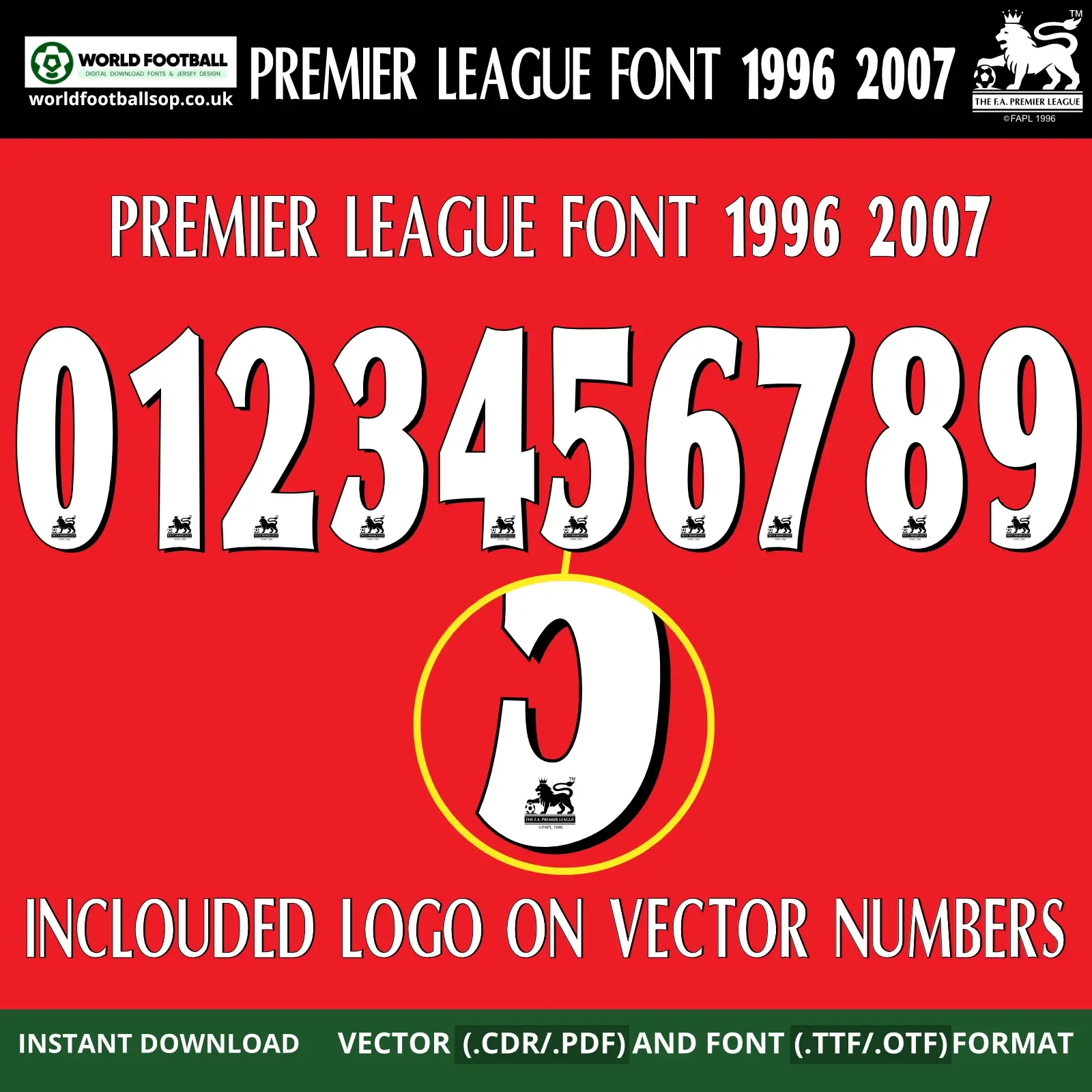 Premier League Font 1996-2007 | TTF, OTF & Vector (CDR, PDF)