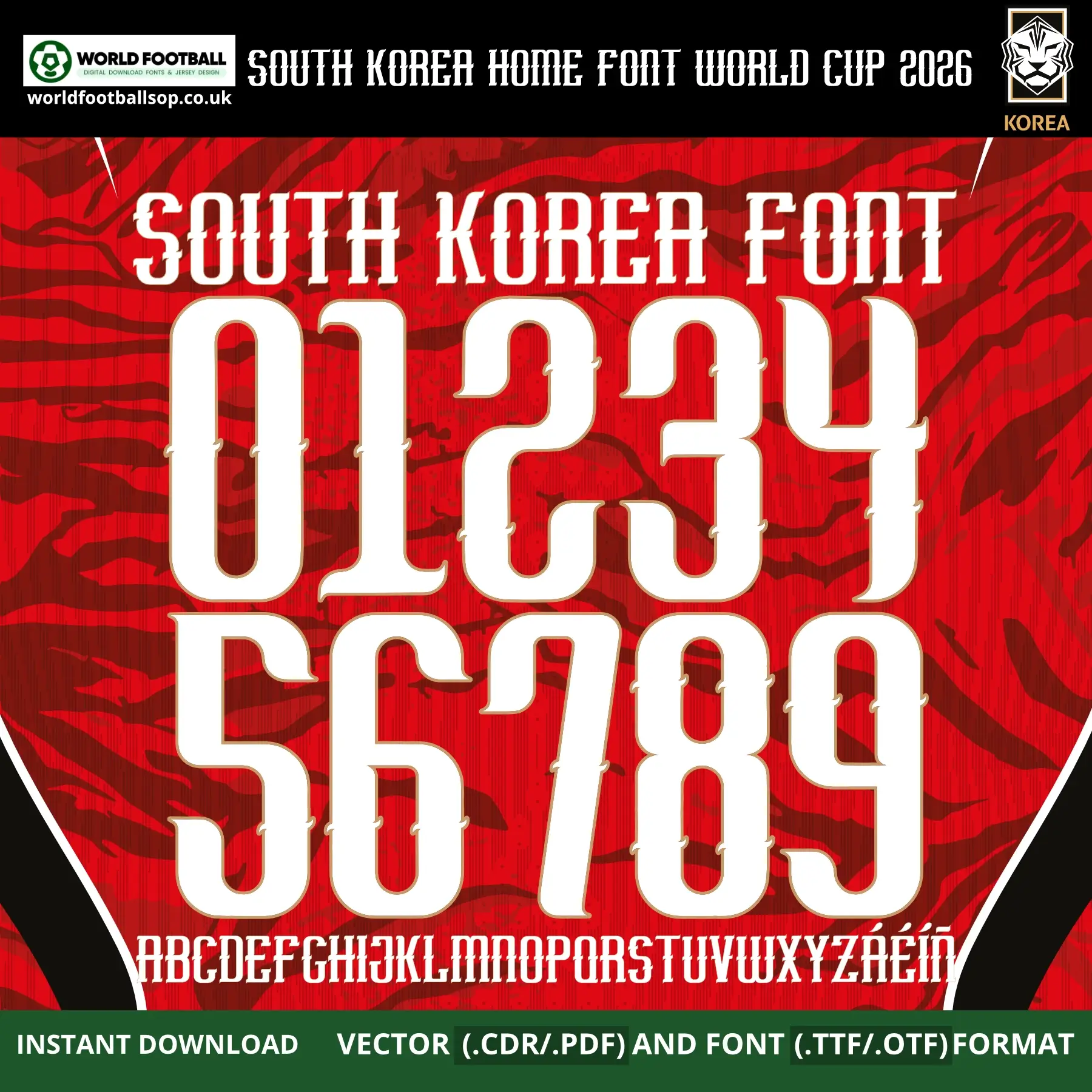 South Korea Home Font World Cup 2026 | TTF, OTF & Vector (CDR, PDF)