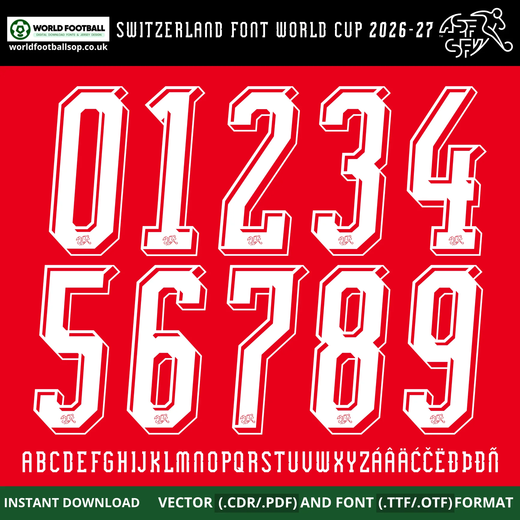 Switzerland 2026 World Cup Font | TTF, OTF, Vector Files