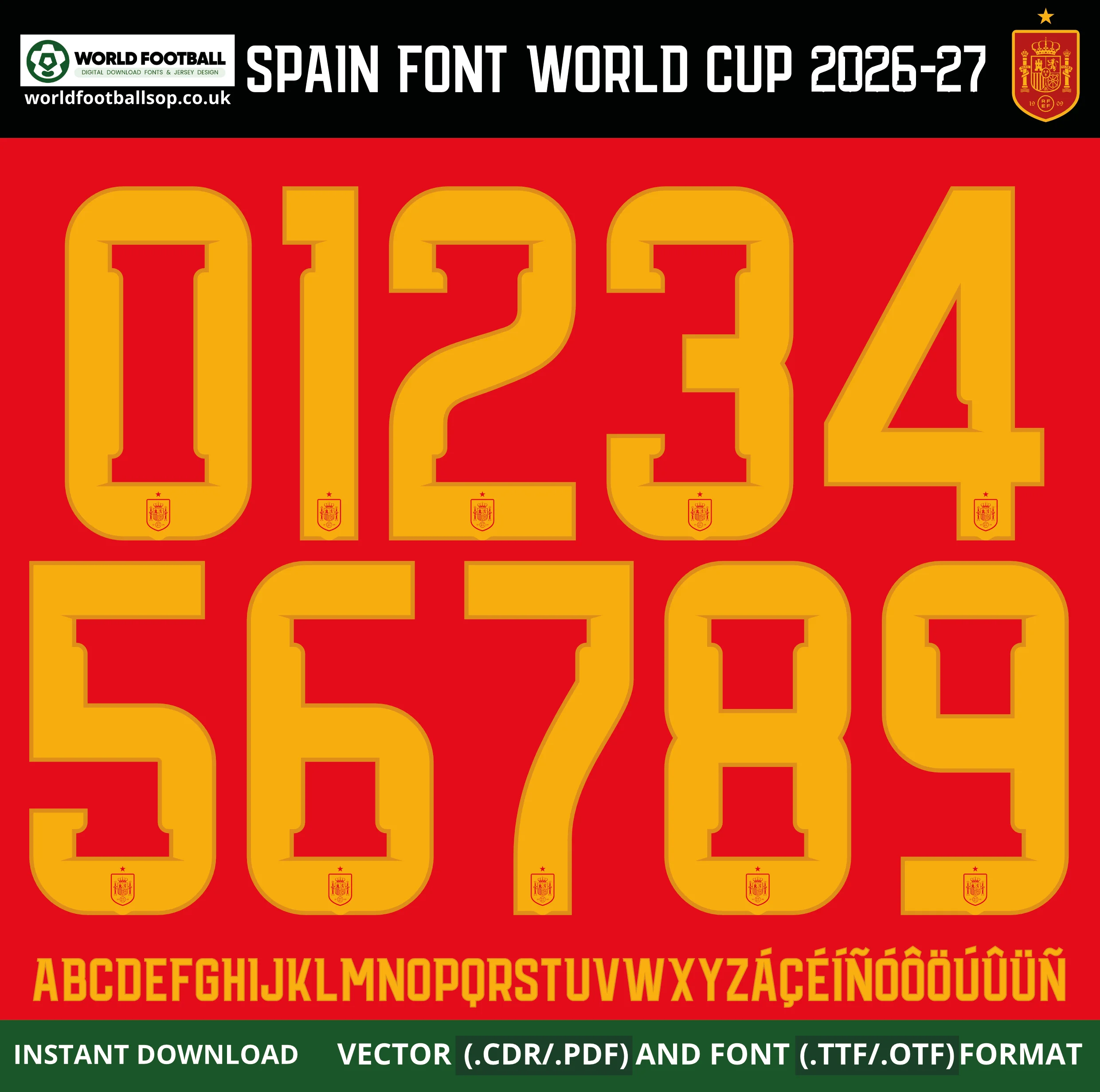Spain 2026 World Cup Font | TTF, OTF, Vector Files